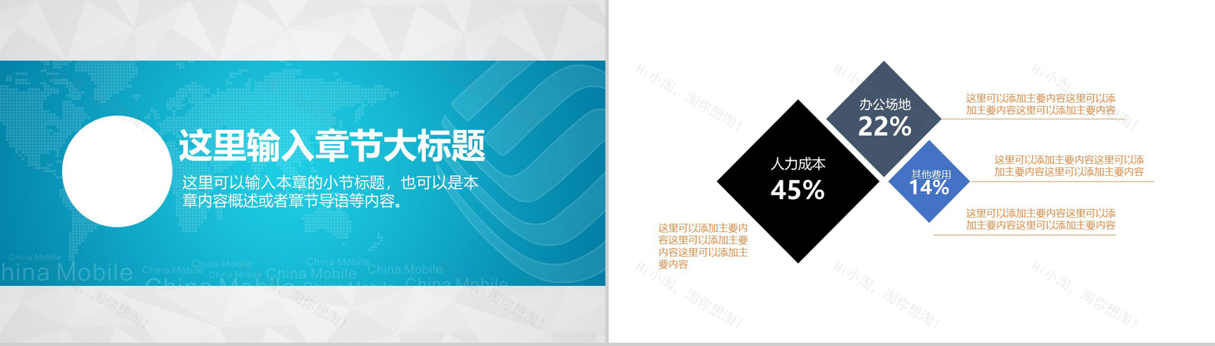 中国移动通信集团工作汇报PPT模板-17