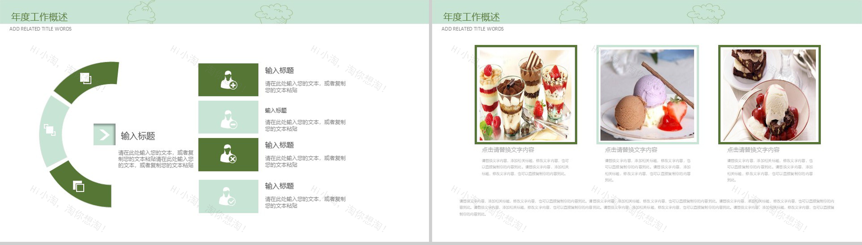 精美大气绿色甜品冰激凌项目宣传策划PPT模板-3