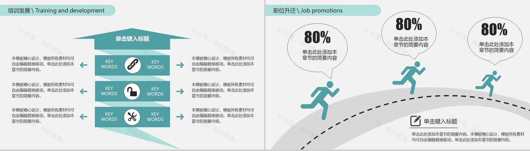 清新简约卡通公司企业校园招聘会PPT模板-9