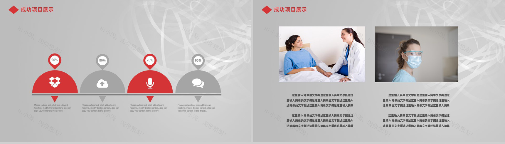 简洁大气医药医疗护理工作总结计划汇报PPT模板-9