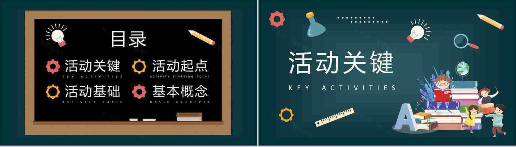 中小学校教育主题讲座教师教研活动记录效果评估PPT模板-2