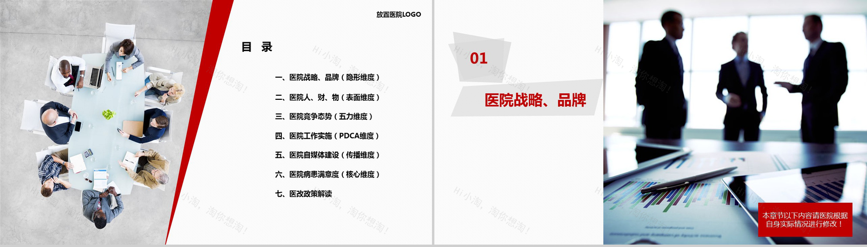 简约大气医院医疗年度工作总结报告PPT模板-4