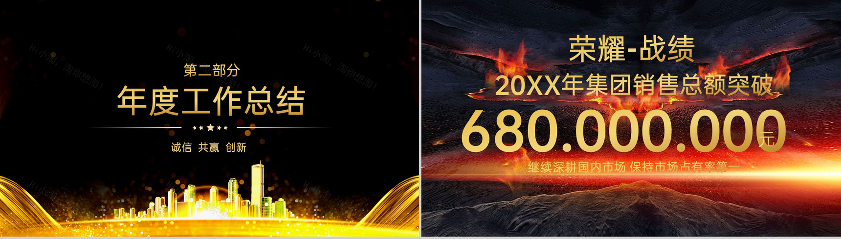 黑金大气企业年终总结会颁奖盛典客户答谢会PPT模板-5