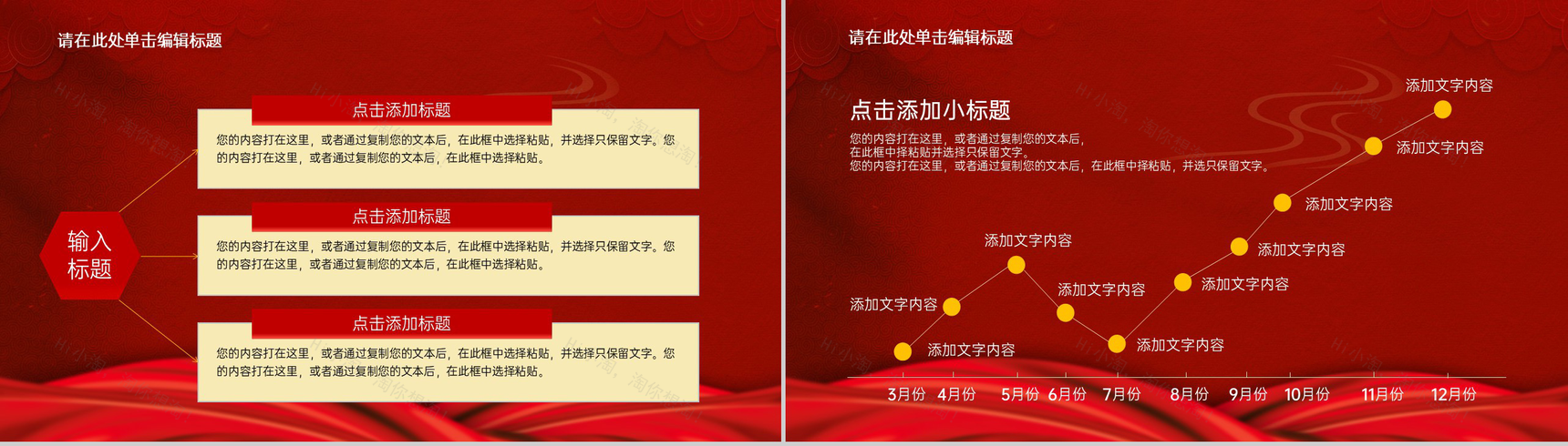 红色简约风企业年度盛典公司客户答谢会PPT模板-5