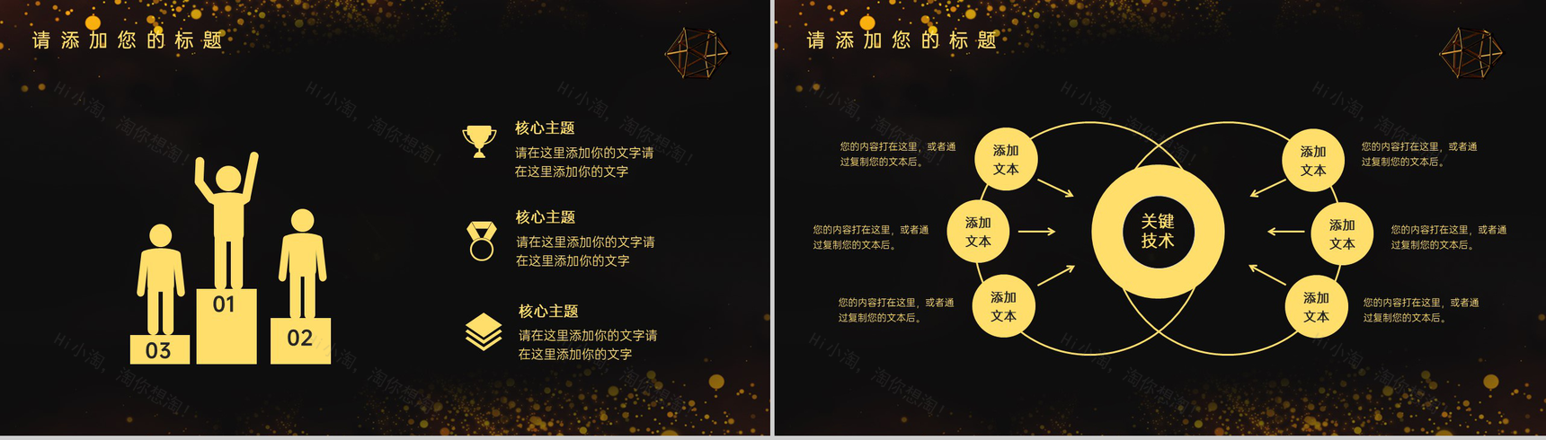 高端黑金企业周年庆颁奖典礼庆典年度工作概述PPT模板-11