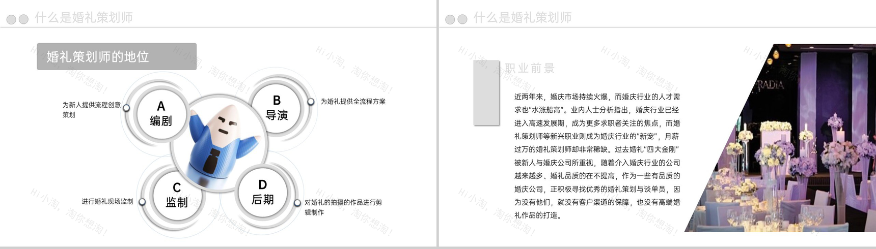 灰色商务风婚礼婚庆策划师培训要求PPT模板-5