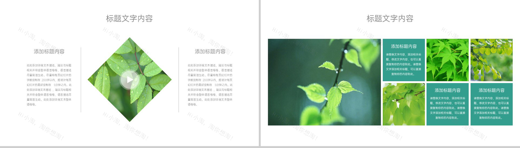 绿色清新风踏青校园绿植春游主题策划PPT模板-3