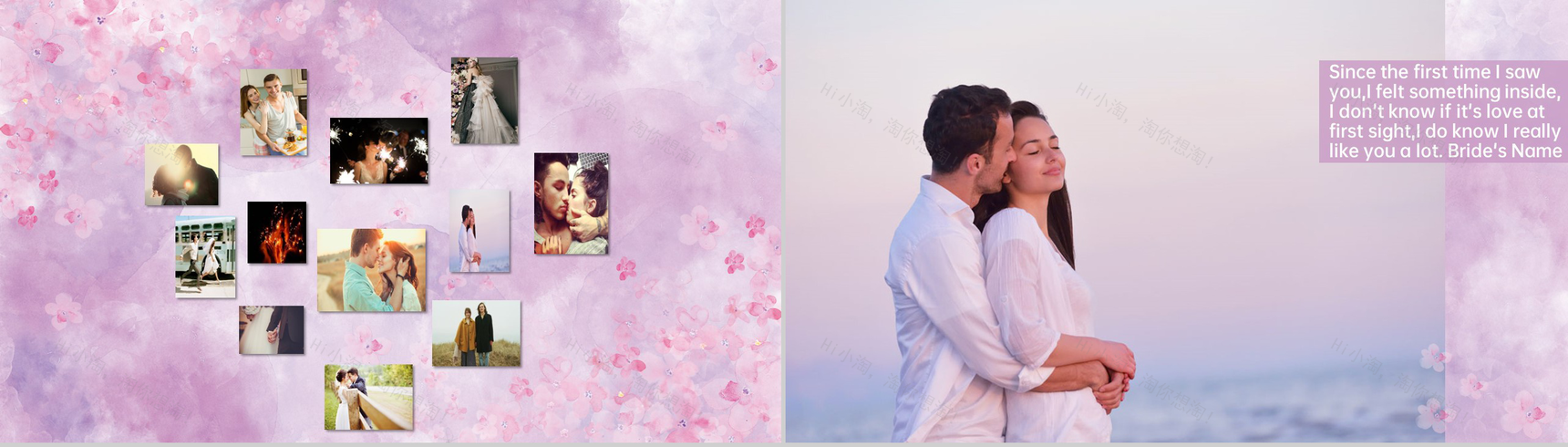 紫色清新唯美浪漫婚礼进行时流程介绍PPT模板-4