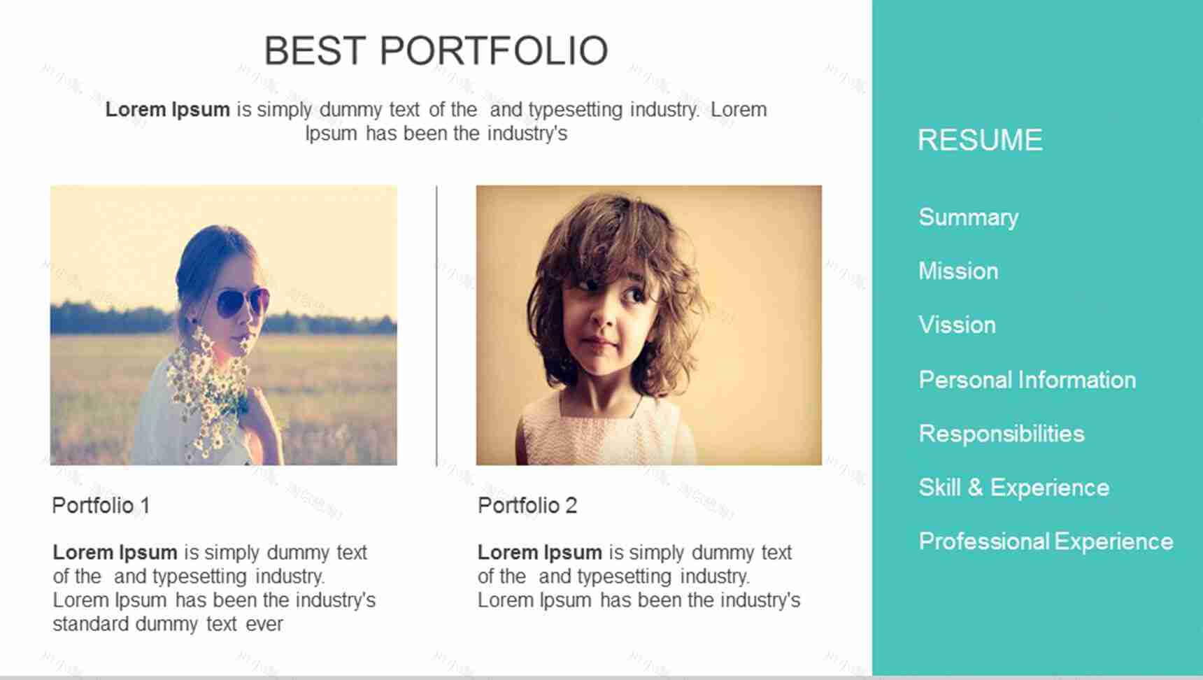 英文欧美自我介绍简历求职竞聘通用PPT模板-1