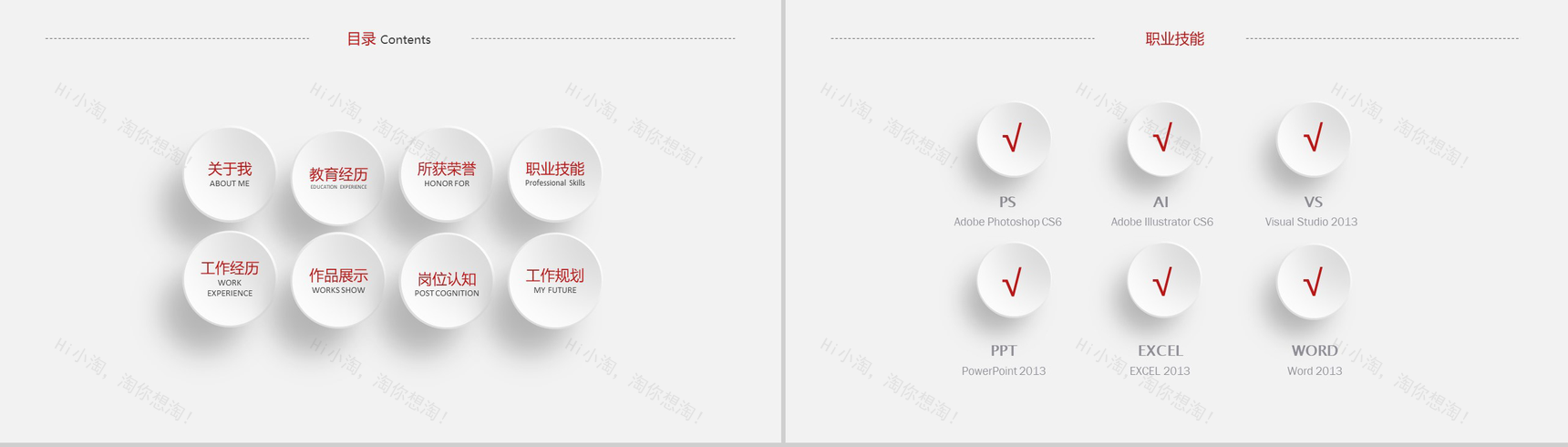 微粒体个人求职简历岗位竞聘报告PPT模板-5