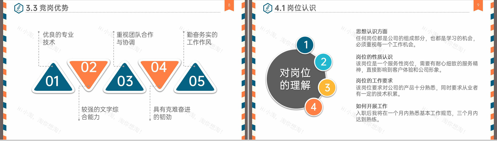 棕色创意精美简约风个人求职简历岗位竞争优势PPT模板-5