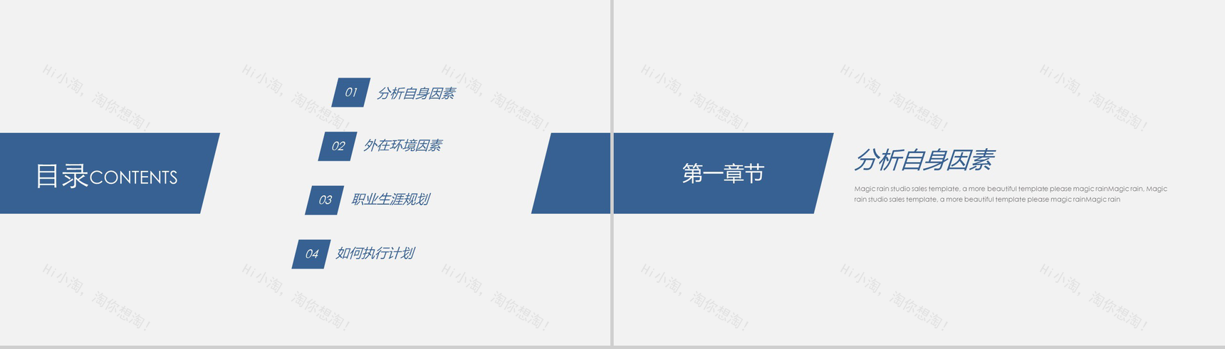 大学生职业生涯规划PPT模板-2