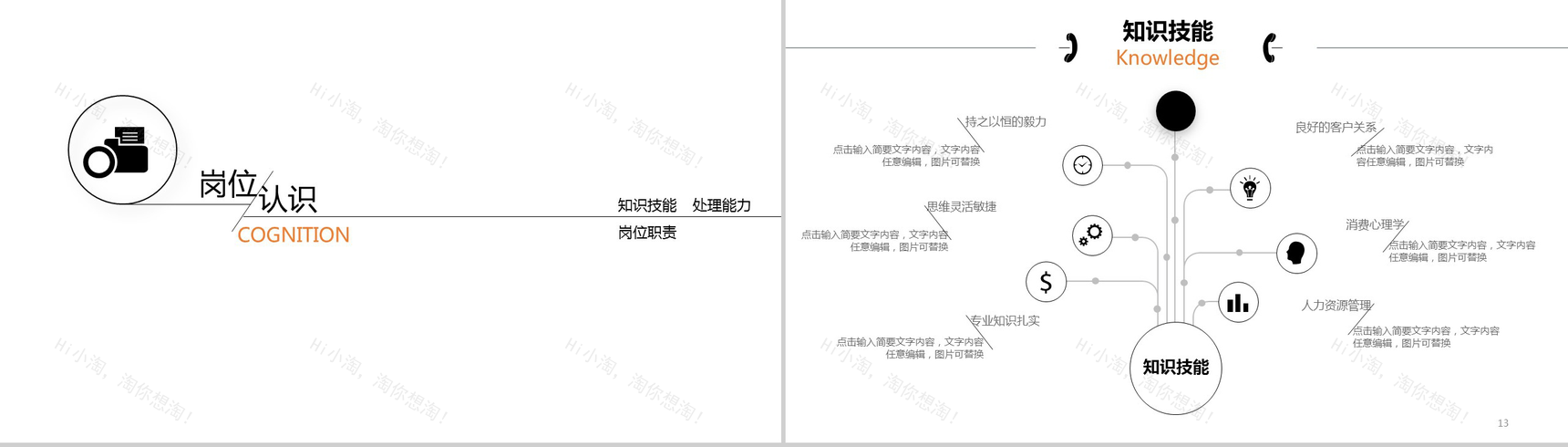 白色极简微立体商务个人求职简历PPT模板-7