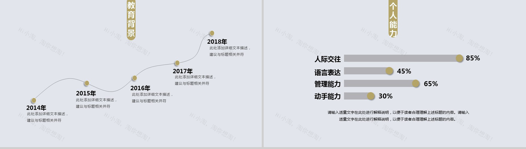 文艺小清新创意手绘风个人简历自我介绍PPT模板-4