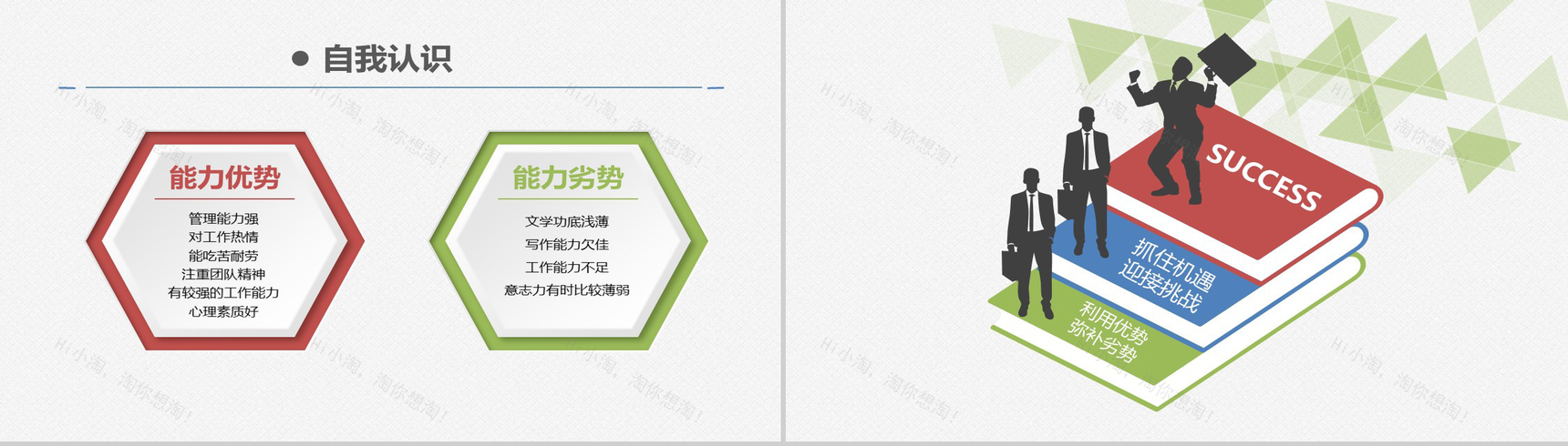 彩色卡通职业生涯PPT模板-6