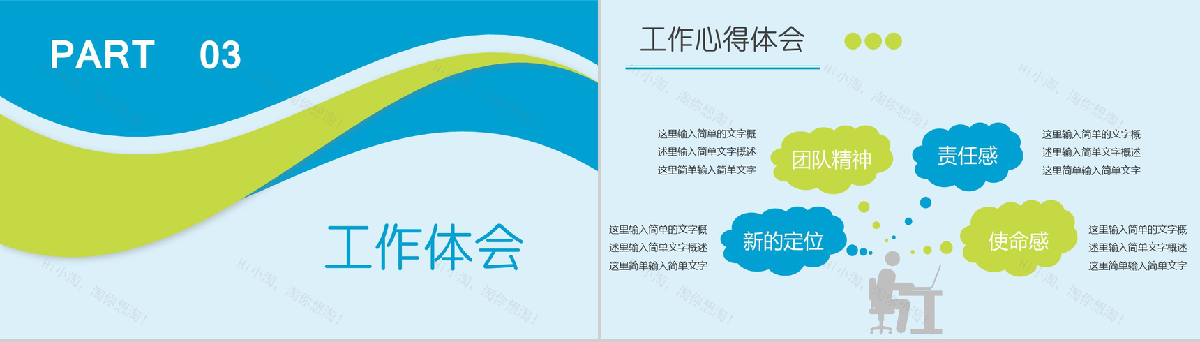 创意动态清新个人述职报告PPT模板-9