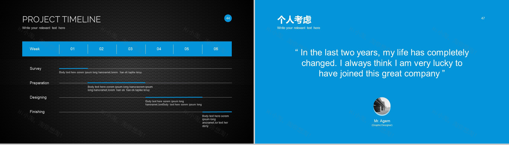 创意个性商务个人求职简历竞聘述职报告PPT模板-12