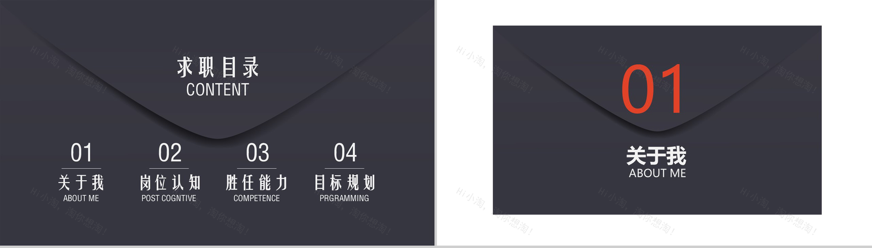 高端商务自荐求职应聘PPT模板-2