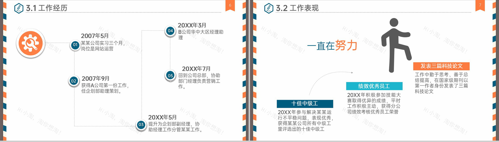 棕色创意精美简约风个人求职简历岗位竞争优势PPT模板-4