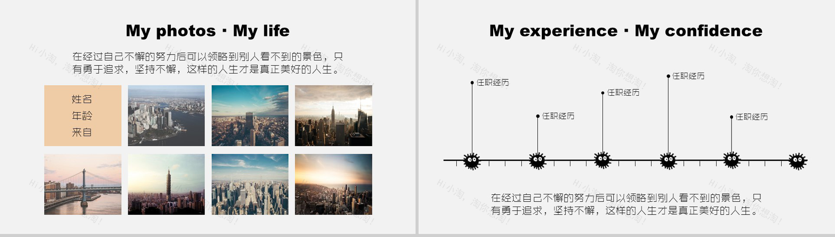 白色商务个人求职竞聘简历PPT模板-3