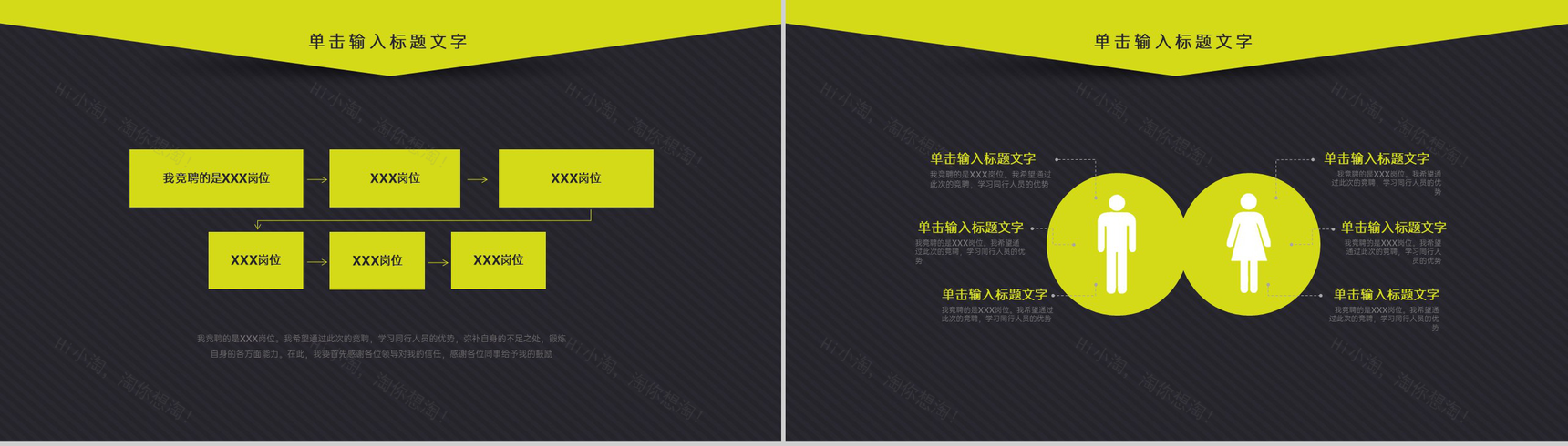 黄黑撞色简约风个人求职竞聘简历PPT模板-9