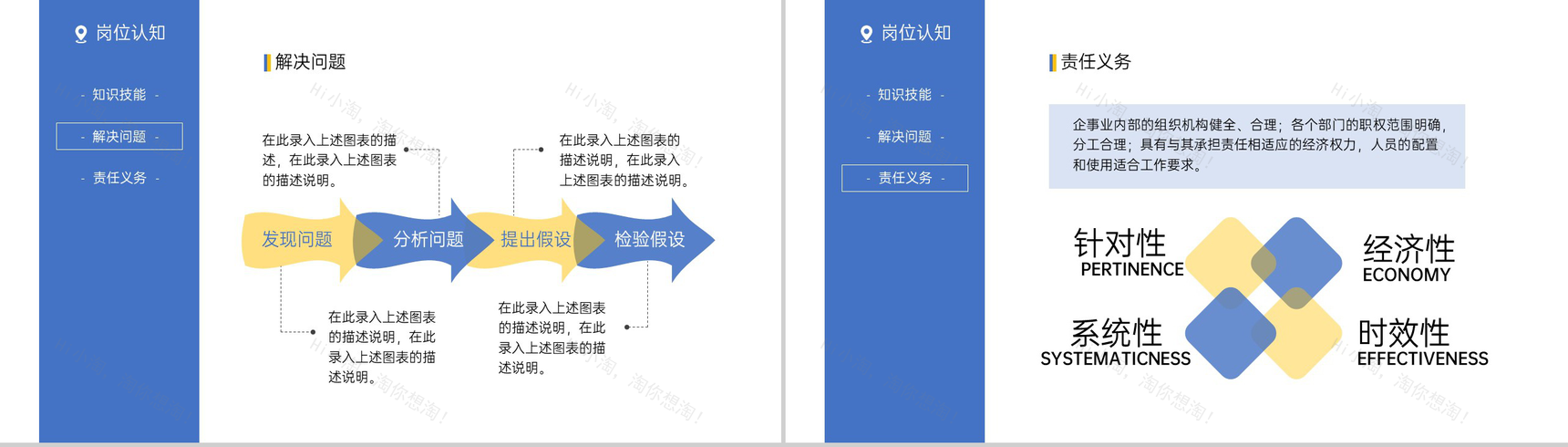 蓝黄大气简约风应届生个人求职简历PPT模板-6