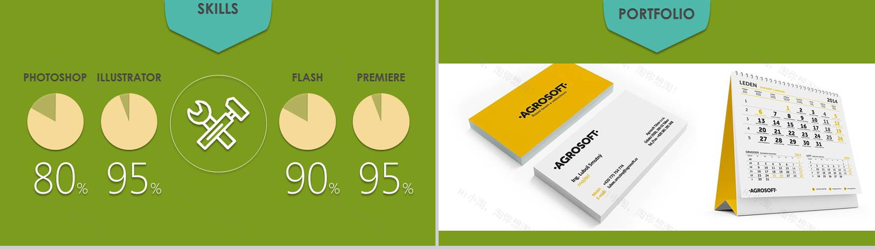 简约创意个人简历PPT模板-5