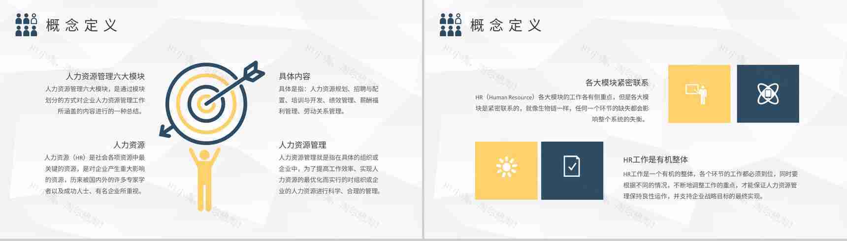 人力资源六大模块的关系学习企业人事岗位技能培训PPT模板-3