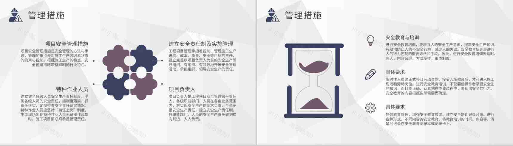 项目安全管理培训内容总结企业工程建设计划方案汇报PPT模板-9