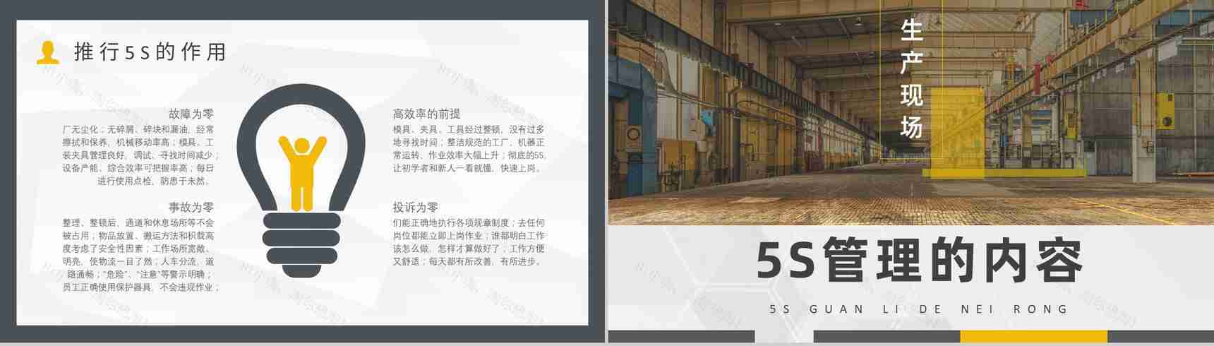 5S管理的内容及措施与经典步骤宣传标语生产现场的5S管理PPT模板-6