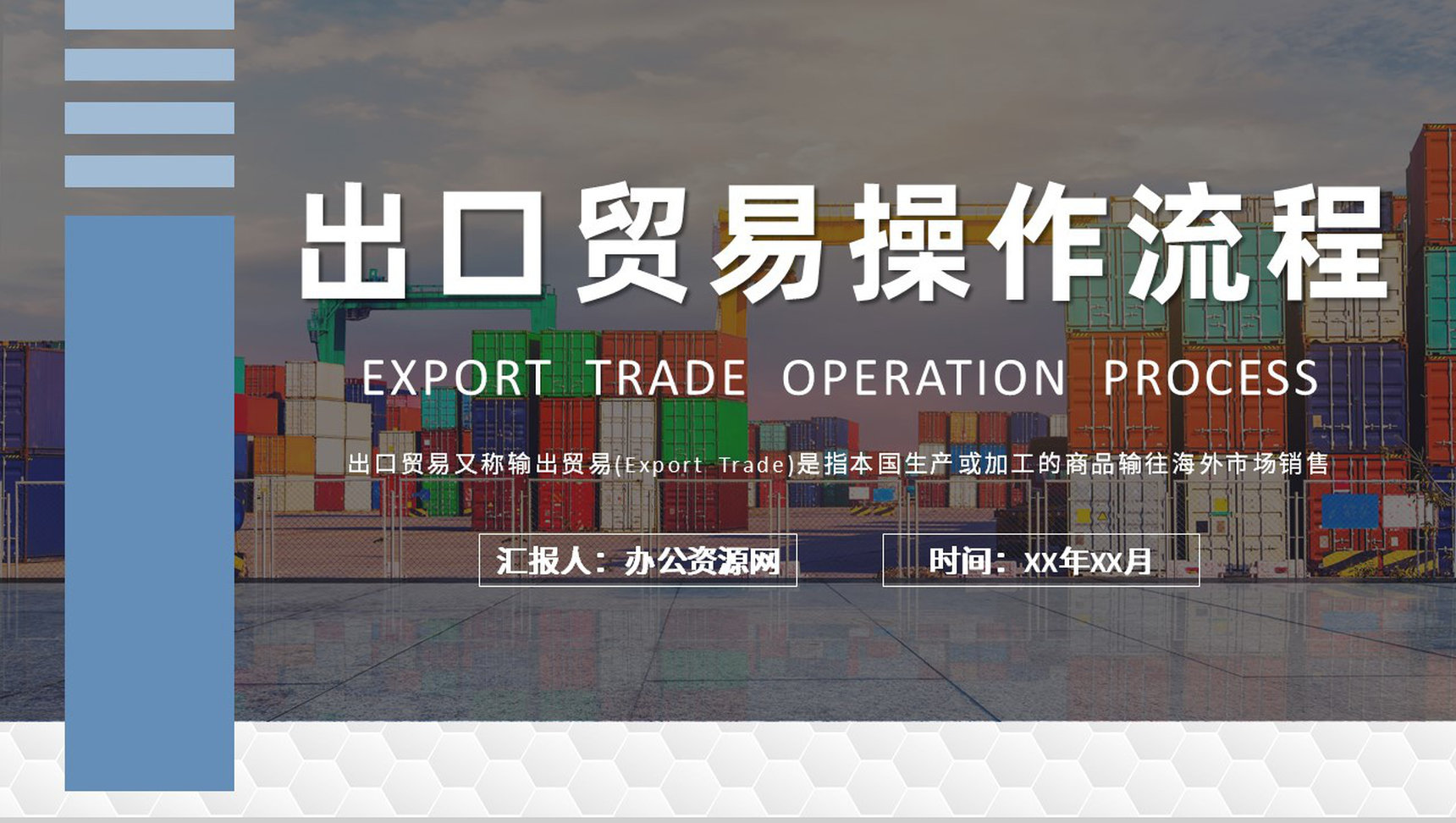 出口贸易方式介绍企业出口贸易操作流程培训课件PPT模板