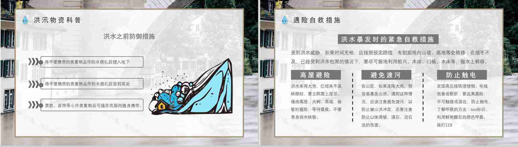 雨季防洪防汛的应急措施和方法社区工作人员培训讲座PPT模板-7