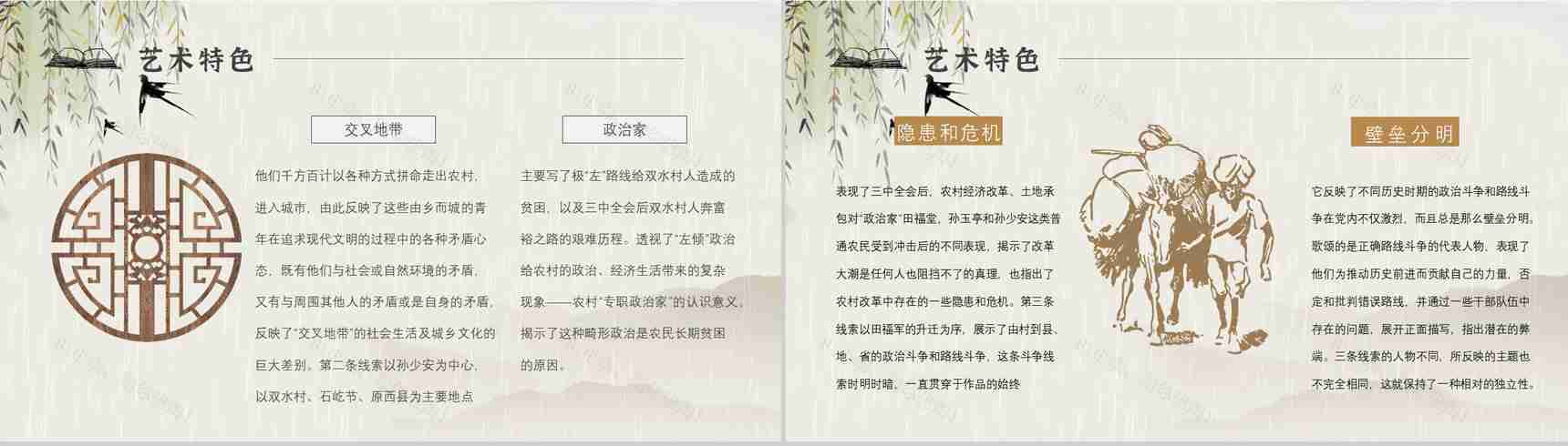 名著读后感《平凡的世界》艺术特色教师备课PPT模板-5