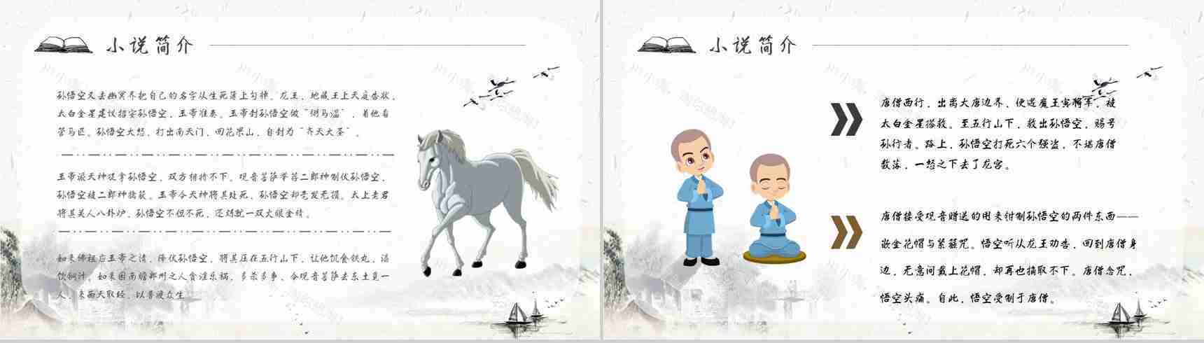 名著片段赏析《西游记》内容简介教育培训PPT模板-7