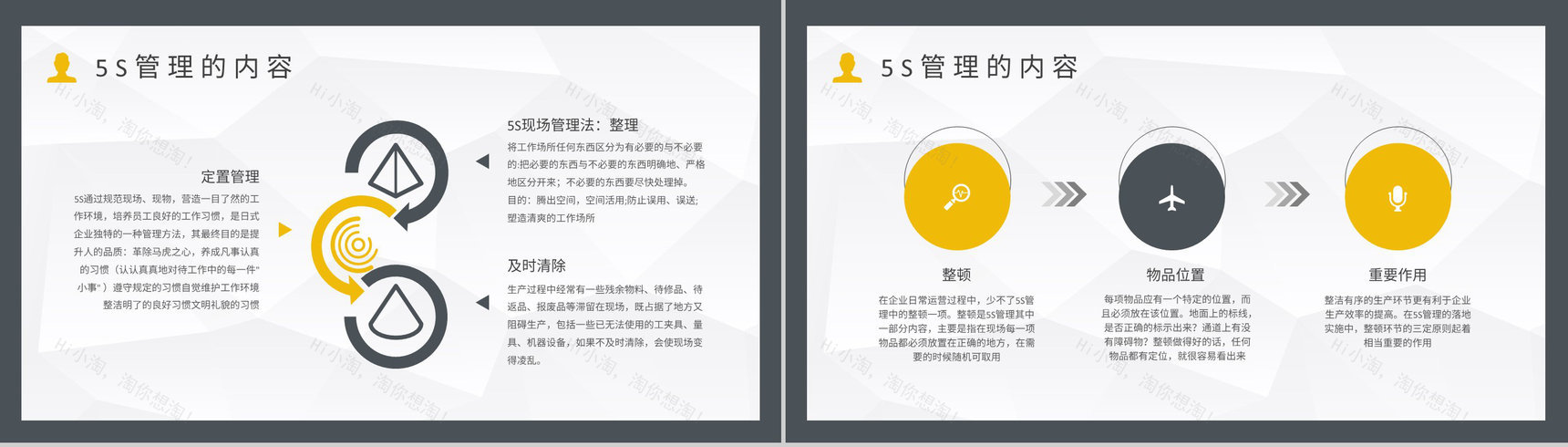 5S管理的内容及措施与经典步骤宣传标语生产现场的5S管理PPT模板-7