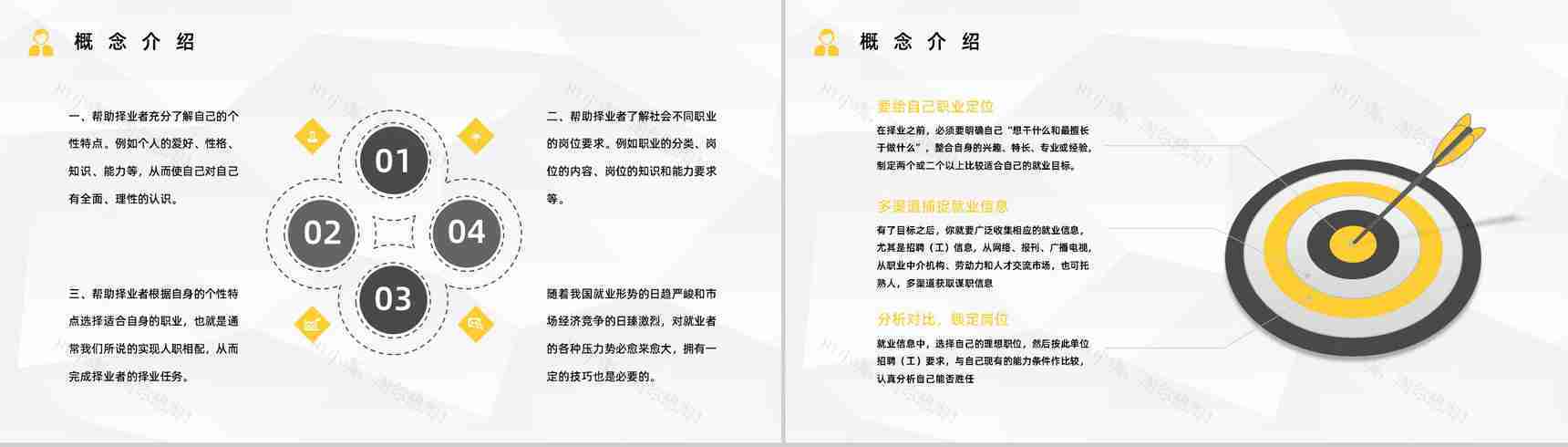 毕业生就业指南面试技巧学习学生就业指导内容计划总结报告PPT模板-7