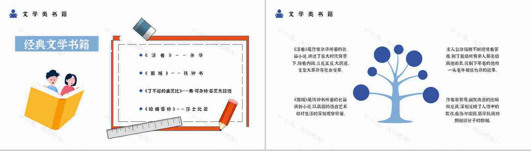 经典好书书单推荐分享世界读书日全民阅读书籍简介通用PPT模板-3