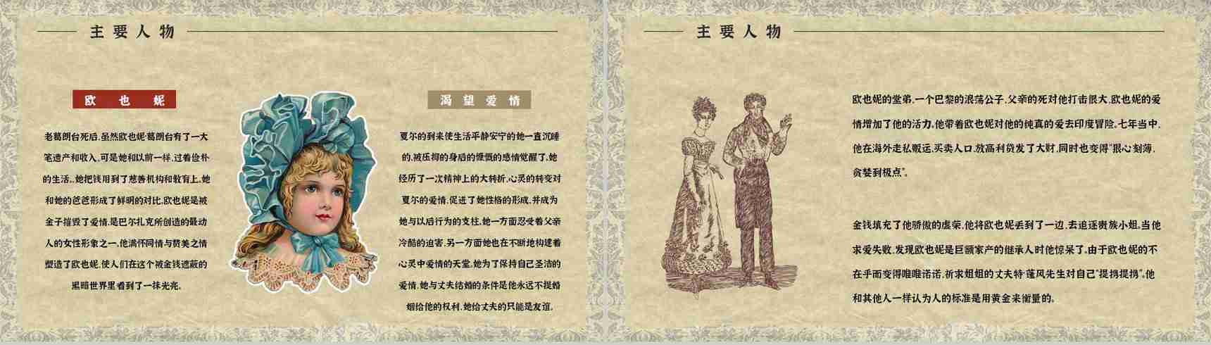 好书推荐之人间喜剧代表作《欧也妮葛朗台》小说知识点梳理好词好句摘抄PPT模板-6