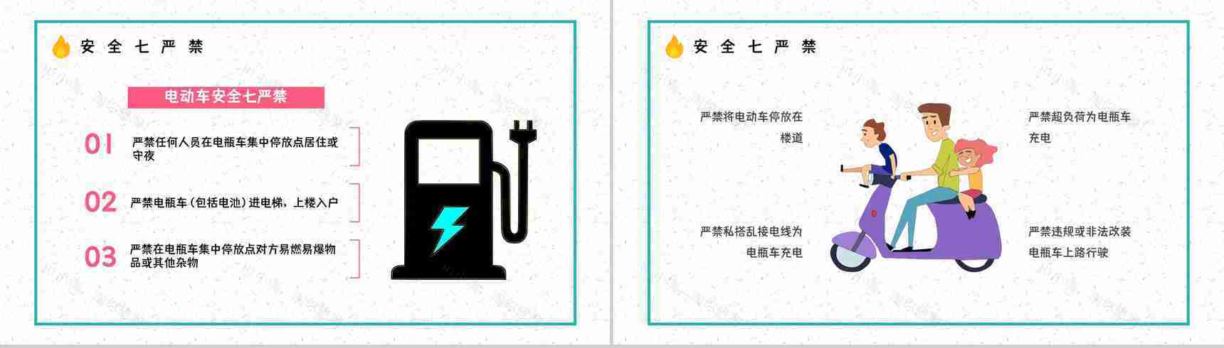 小区电瓶车充电消防规定了解电动车消防安全管理巡查工作宣传PPT模板-9
