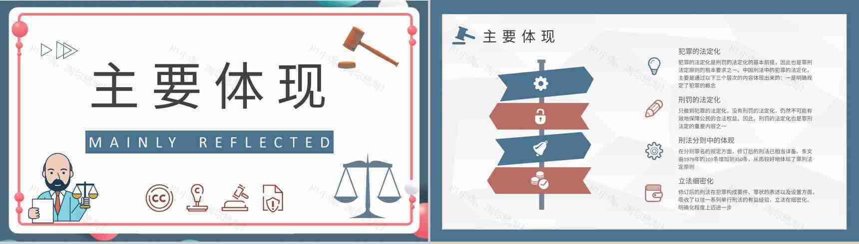 论述罪行法定原则高校学生法定理论知识学习心得PPT模板-4