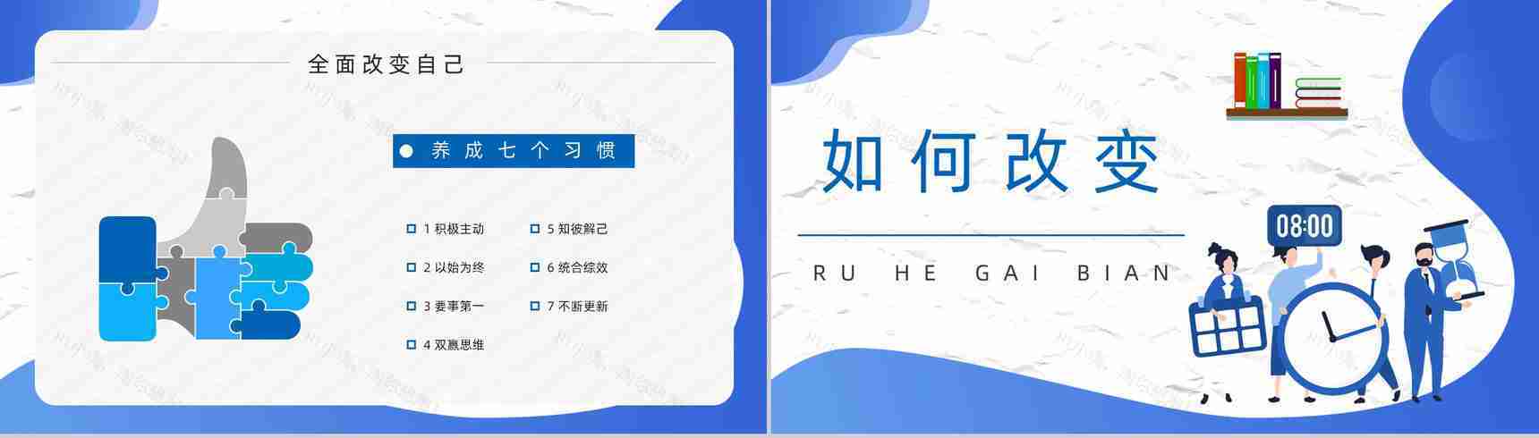 教育培训领导力发展史蒂芬柯维《高效能人士的七个习惯》逻辑梳理知识讲座PPT模板-3