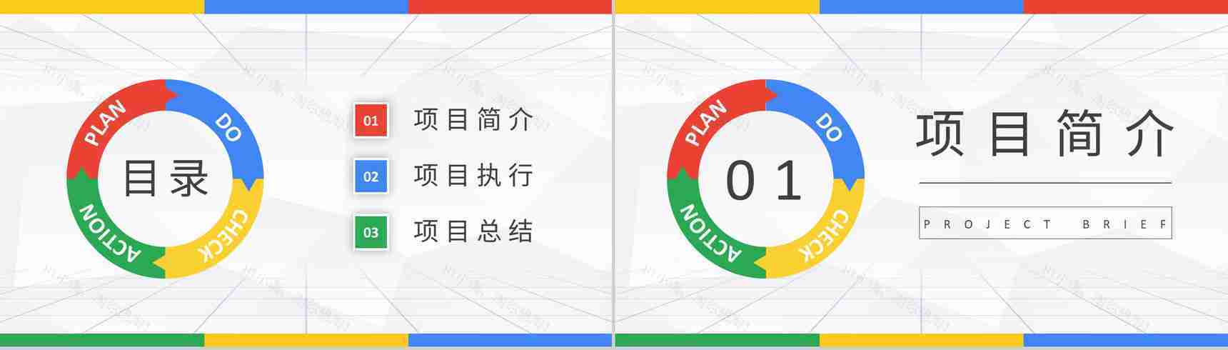 项目质量管理计划执行PDCA循环工作方法培训PPT模板-2