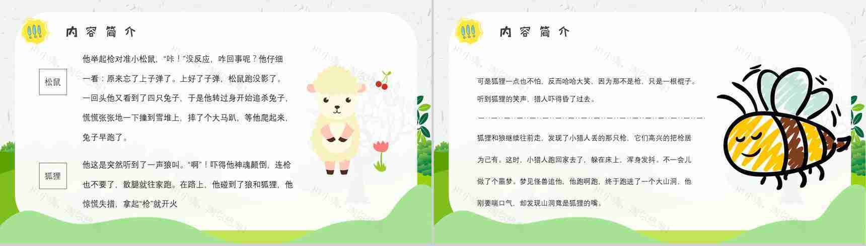 教师备课金近《狐狸打猎人》艺术特色名著知识点梳理PPT模板-7