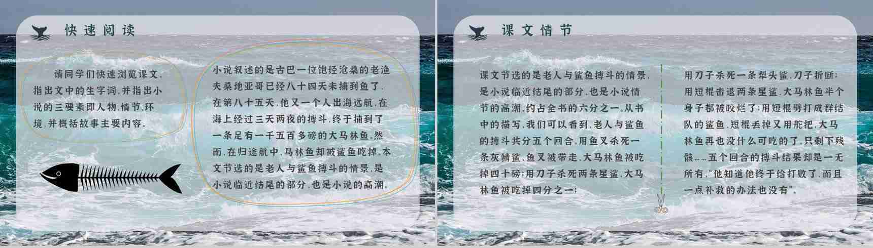 好词好句摘抄及赏析《老人与海》海明威所著书籍简介导读PPT模板-6