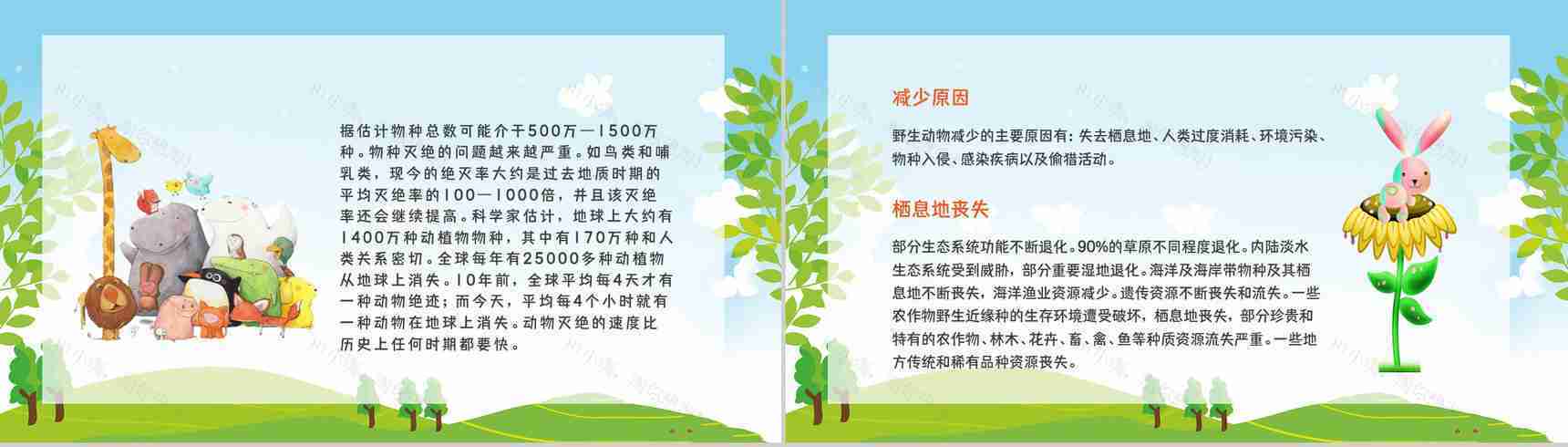 禁食野味宣传野生动物知识讲解保护动物活动公益宣传培训讲座PPT模板-9