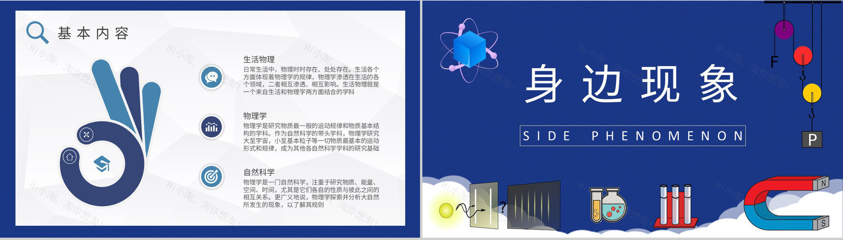生活中的物理现象总结中学物理课程知识培训课件PPT模板-6
