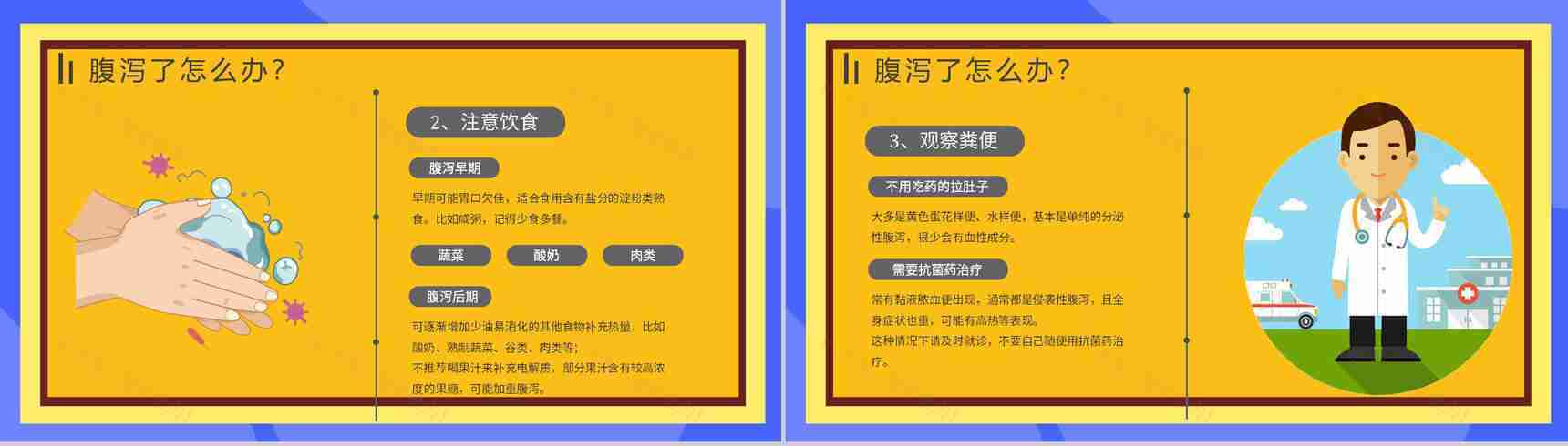 夏季腹泻预防知识健康宣传原因及防护治疗方法PPT模板-8