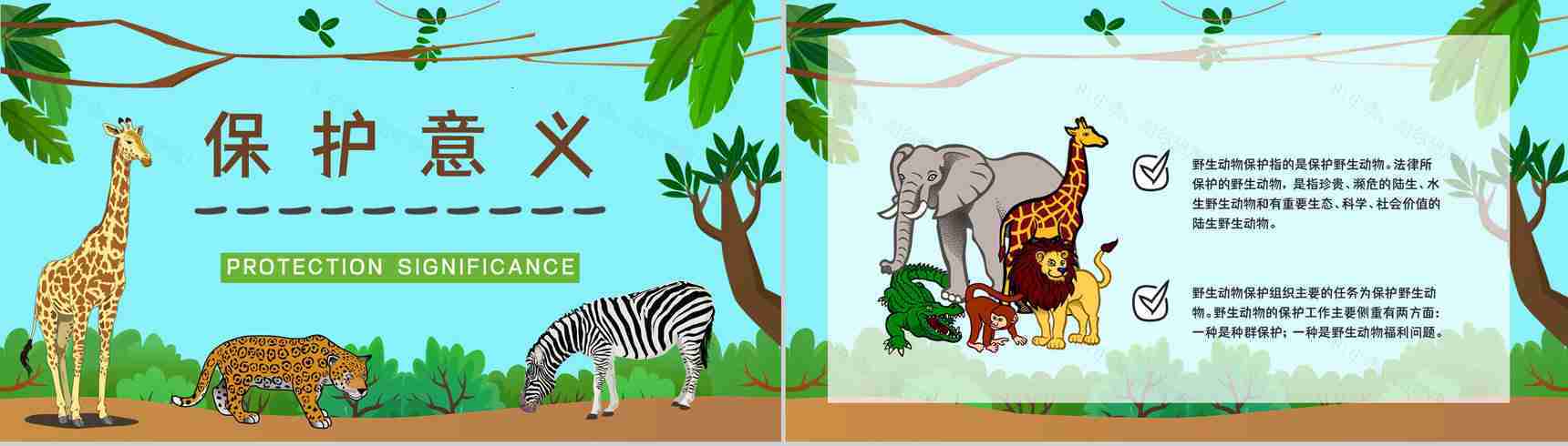学生知识拓展至野生动物保护介绍学习主题班会世界动物日活动宣传讲解PPT模板-7