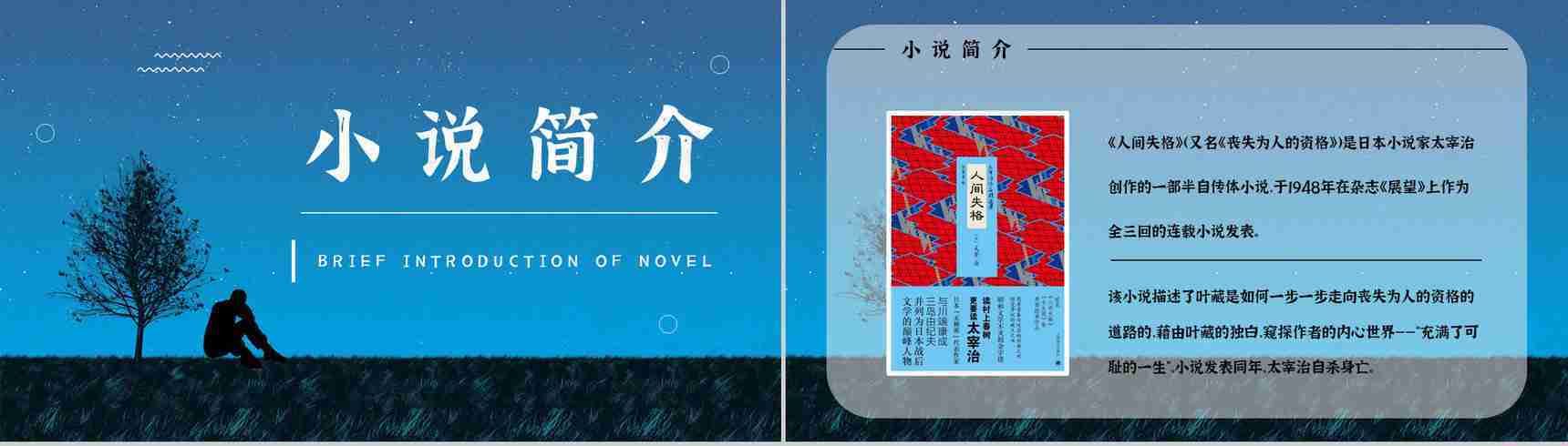 国外必读中篇小说《人间失格》经典片段鉴赏学生阅读培训讲座PPT模板-2