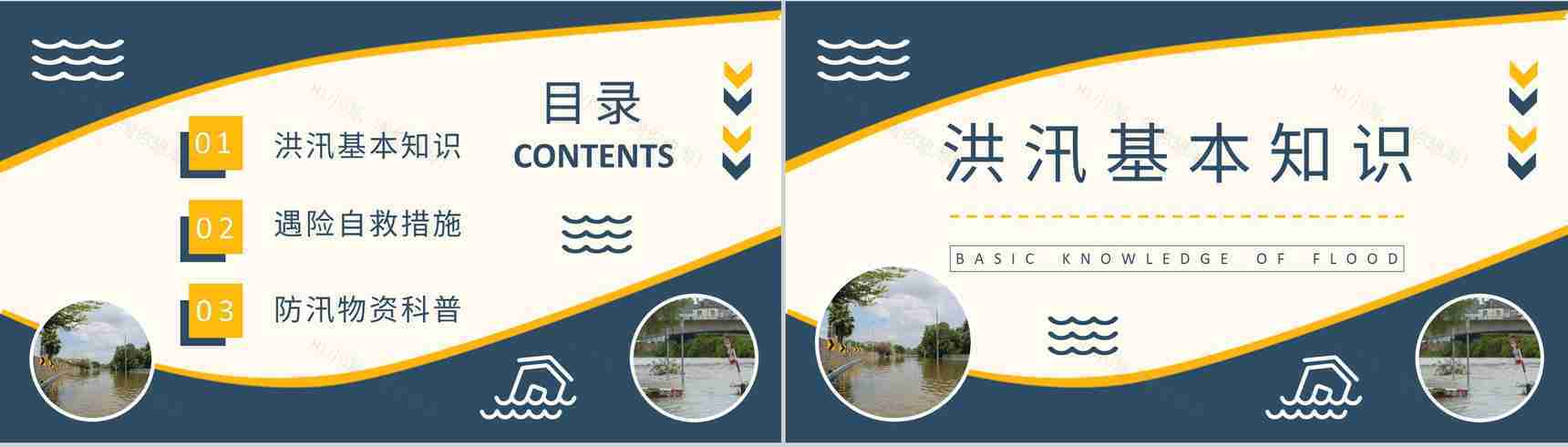 小区防洪防汛知识普及宣传活动总结雨季洪汛应急措施总结PPT模板-2